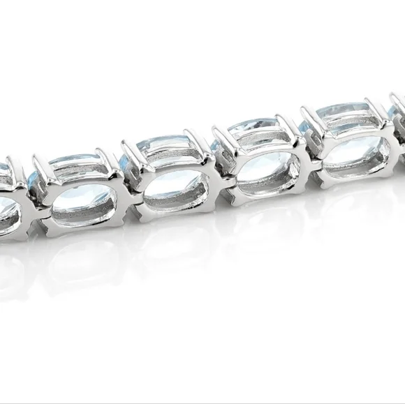 JTV Blue topaz 8 inches bracelet. - Picture 4 of 6